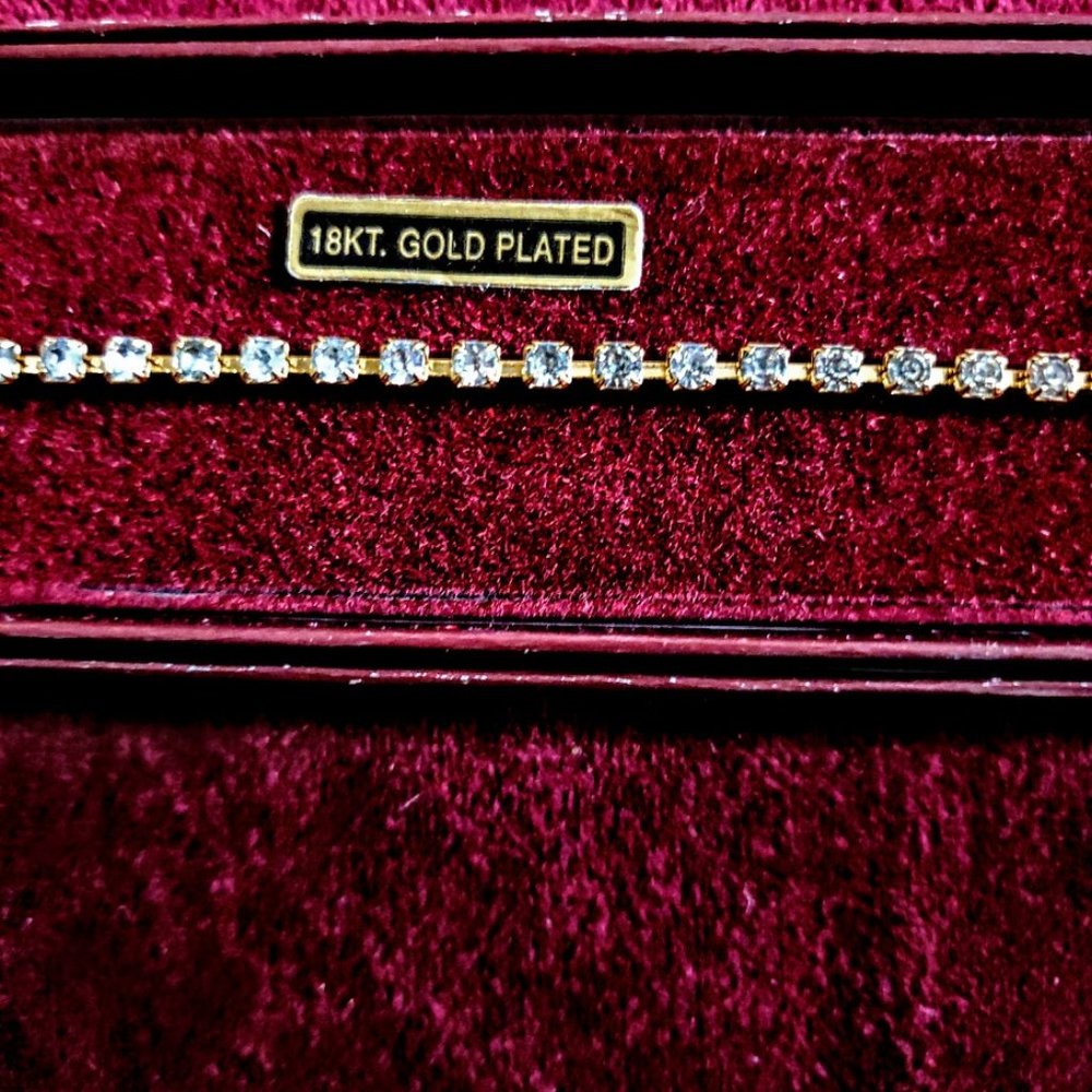 18K Gold Plated Tennis Bracelet - 50% Discount